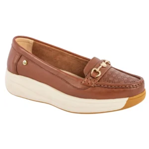 Mocasín para Dama Waxy Tabaco – Modelo MS-850